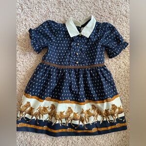 Janie and Jack Navy Paisley Dress